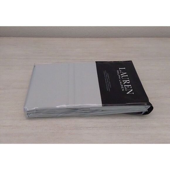 Ralph Lauren SPENCER SOLID SATEEN Green SAGE Cotton Two 2 Standard Pillowcases - Picture 6 of 9